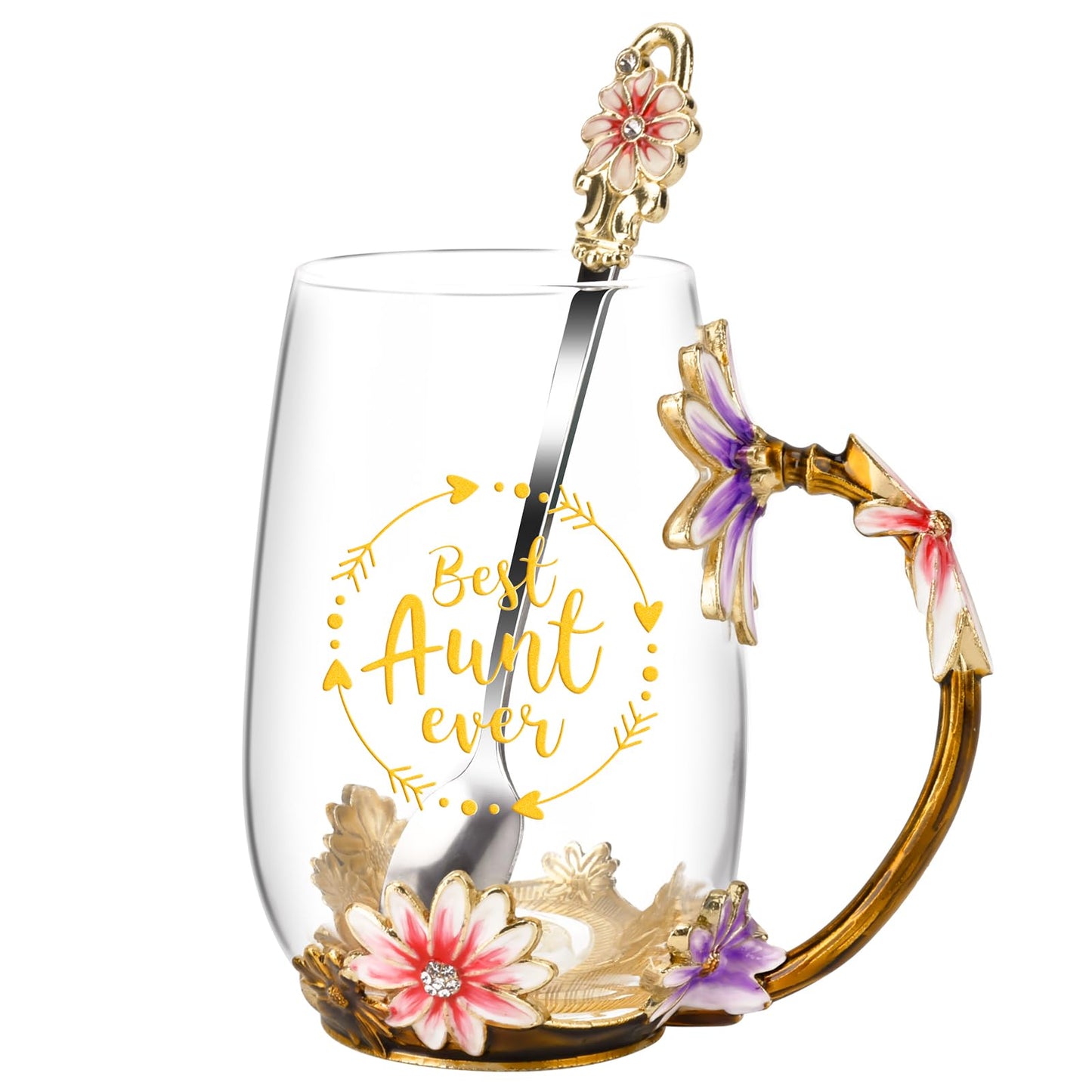 Gifts for Mother's Day - Women - Mother's Day Love Story Gift - Glass Coffee Glazed Mugs - Best Birthday and Valentine's Day Gifts - For Her Girlfriend - Wife - From Daughter or Son - Tea Cups - Contents of Christmas Stockings
