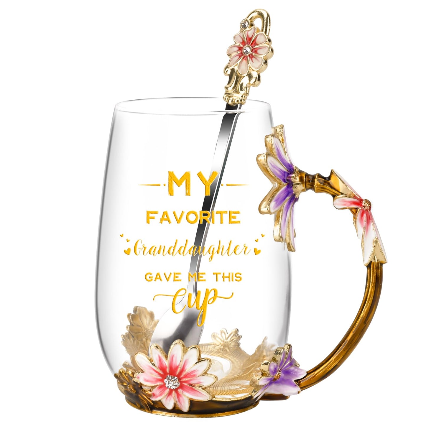 Gifts for Mother's Day - Women - Mother's Day Love Story Gift - Glass Coffee Glazed Mugs - Best Birthday and Valentine's Day Gifts - For Her Girlfriend - Wife - From Daughter or Son - Tea Cups - Contents of Christmas Stockings