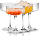 Wave-shaped cocktail set, 10-ounce retro cocktail set, unique martini cup, classic cocktail set, bar drinking set. Perfect for drinking cocktails, wines, champagnes, and also suitable as a gift.