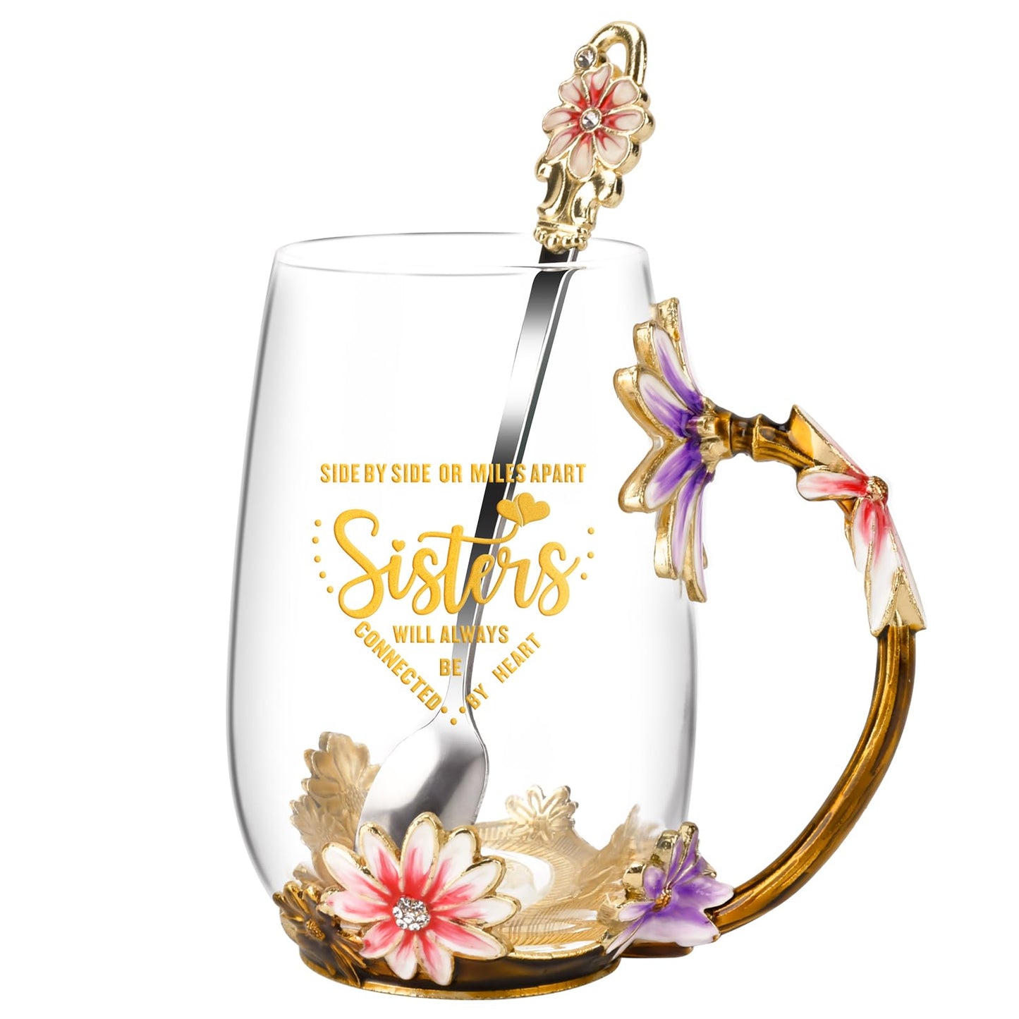 Gifts for Mother's Day - Women - Mother's Day Love Story Gift - Glass Coffee Glazed Mugs - Best Birthday and Valentine's Day Gifts - For Her Girlfriend - Wife - From Daughter or Son - Tea Cups - Contents of Christmas Stockings