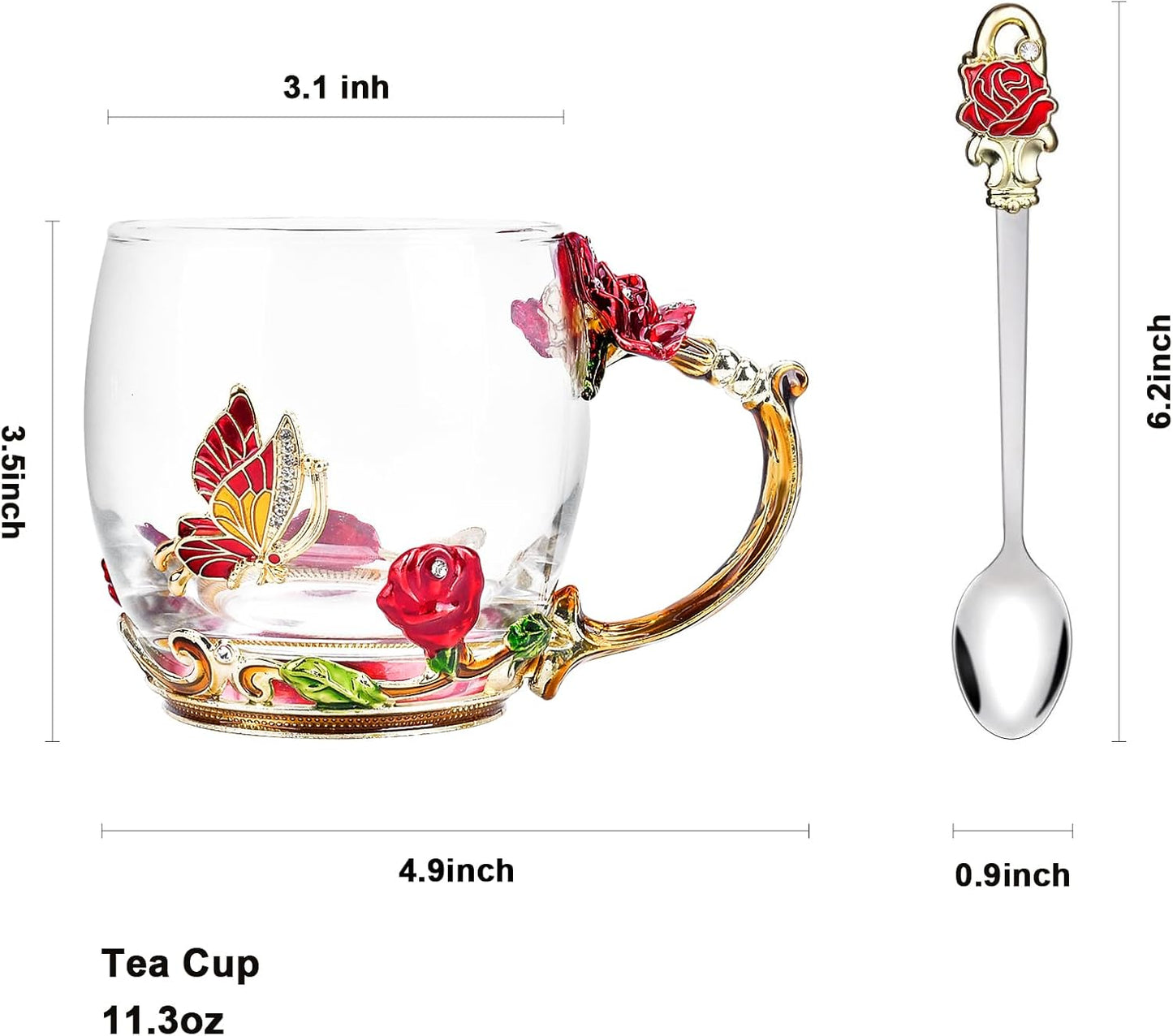 Gifts for Mother's Day - Women - Mother's Day Love Story Gift - Glass Coffee Glazed Mugs - Best Birthday and Valentine's Day Gifts - For Her Girlfriend - Wife - From Daughter or Son - Tea Cups - Contents of Christmas Stockings
