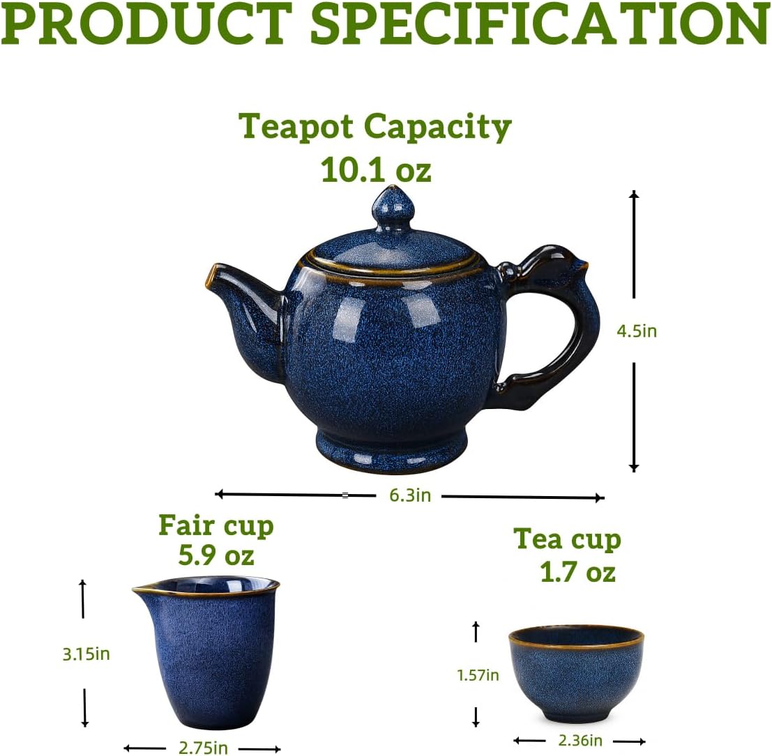 9-Piece Chinese Tea Set ，Gongfu Tea Sets For Adults，Japanese Teas Set Gift Boxed Sets Perfect