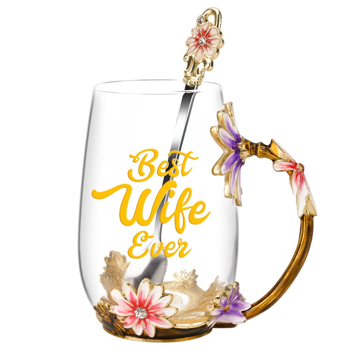 Gifts for Mother's Day - Women - Mother's Day Love Story Gift - Glass Coffee Glazed Mugs - Best Birthday and Valentine's Day Gifts - For Her Girlfriend - Wife - From Daughter or Son - Tea Cups - Contents of Christmas Stockings