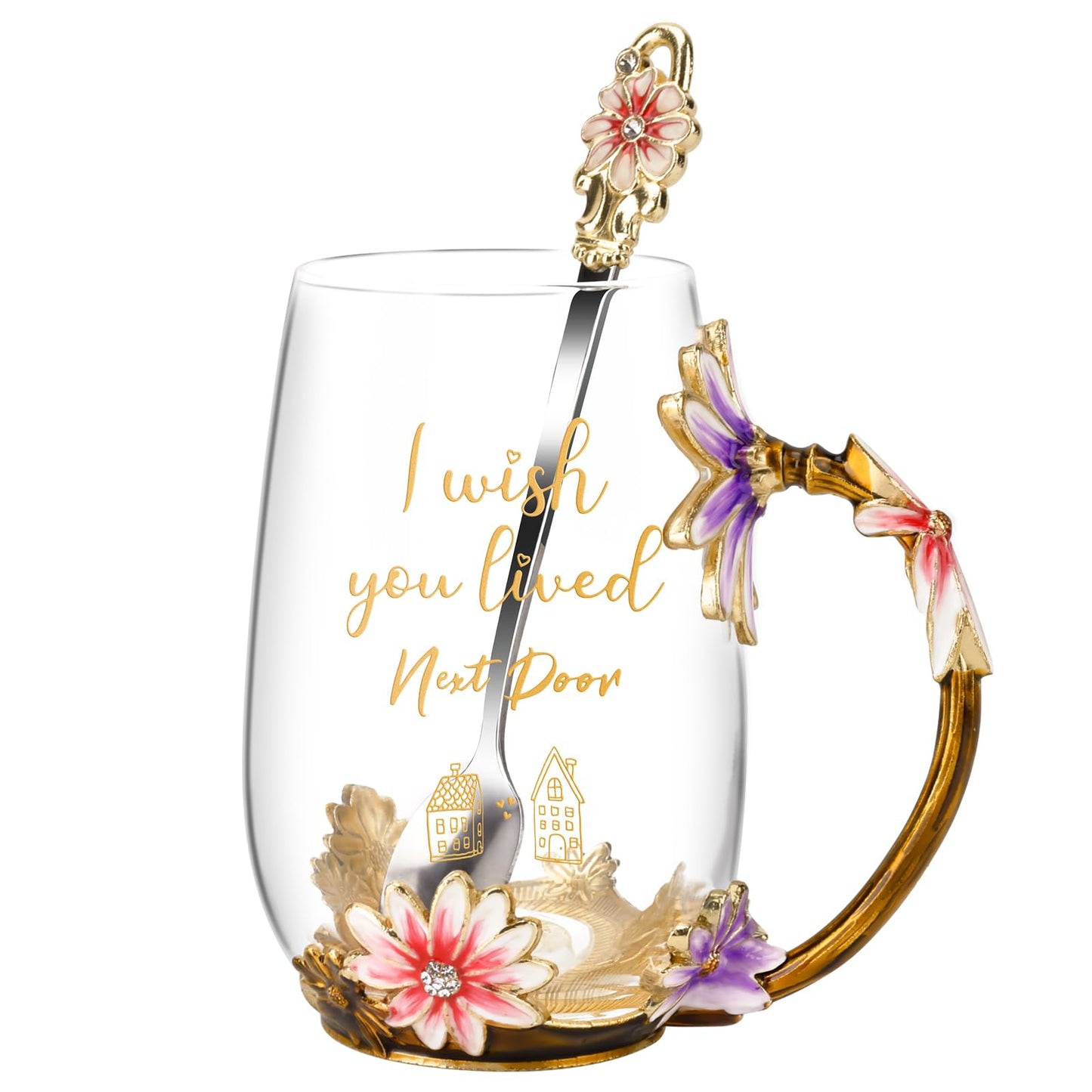 Gifts for Mother's Day - Women - Mother's Day Love Story Gift - Glass Coffee Glazed Mugs - Best Birthday and Valentine's Day Gifts - For Her Girlfriend - Wife - From Daughter or Son - Tea Cups - Contents of Christmas Stockings