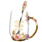 Gifts for Mother's Day - Women - Mother's Day Love Story Gift - Glass Coffee Glazed Mugs - Best Birthday and Valentine's Day Gifts - For Her Girlfriend - Wife - From Daughter or Son - Tea Cups - Contents of Christmas Stockings