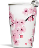Double-layer ceramic tea cup, detachable stainless steel filter basket and lid. It can brew 12 ounces of loose tea leaves. It can be used in the dishwasher and microwave oven. It is a gift for mothers and an ideal choice when enjoying cherry blossoms.