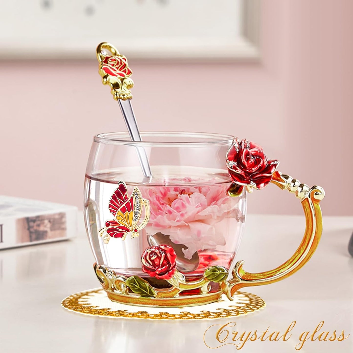 Gifts for Mother's Day - Women - Mother's Day Love Story Gift - Glass Coffee Glazed Mugs - Best Birthday and Valentine's Day Gifts - For Her Girlfriend - Wife - From Daughter or Son - Tea Cups - Contents of Christmas Stockings