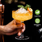 Wave-shaped cocktail set, 10-ounce retro cocktail set, unique martini cup, classic cocktail set, bar drinking set. Perfect for drinking cocktails, wines, champagnes, and also suitable as a gift.