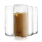 Libbey Classic Can Tumbler Glasses Set of 4, Clear Kitchen Glassware Sets for Beverages and Cocktails, Lead-Free, Cute Drinking Glasses, 16-Ounce
