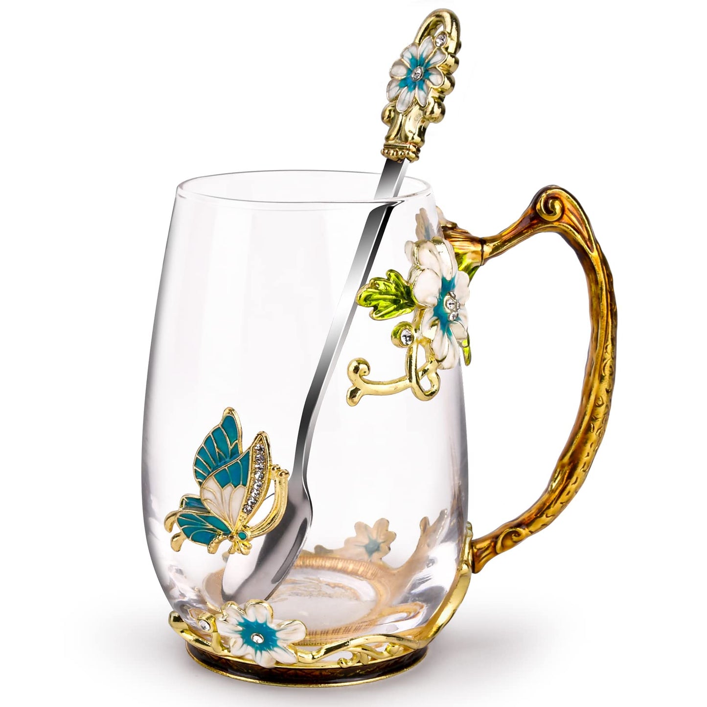 Gifts for Mother's Day - Women - Mother's Day Love Story Gift - Glass Coffee Glazed Mugs - Best Birthday and Valentine's Day Gifts - For Her Girlfriend - Wife - From Daughter or Son - Tea Cups - Contents of Christmas Stockings