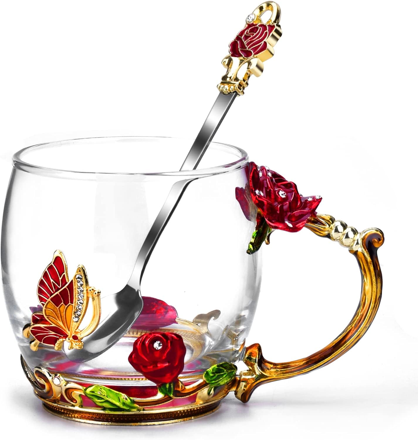 Gifts for Mother's Day - Women - Mother's Day Love Story Gift - Glass Coffee Glazed Mugs - Best Birthday and Valentine's Day Gifts - For Her Girlfriend - Wife - From Daughter or Son - Tea Cups - Contents of Christmas Stockings