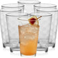 Heavy Base Drinking Glasses Set of 8, 15.5 Oz Elegant, Weighted Clear Water Glasses, Dishwasher Safe Glass Cups Set for Parties, Birthdays