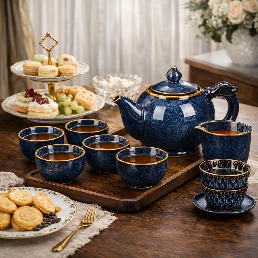 9-Piece Chinese Tea Set ，Gongfu Tea Sets For Adults，Japanese Teas Set Gift Boxed Sets Perfect