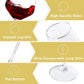Eight-piece glass wine set, 12 ounces transparent red/brown style, long-handled wine glasses, suitable for parties, weddings and household use