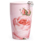 Double-layer ceramic tea cup, detachable stainless steel filter basket and lid. It can brew 12 ounces of loose tea leaves. It can be used in the dishwasher and microwave oven. It is a gift for mothers and an ideal choice when enjoying cherry blossoms.