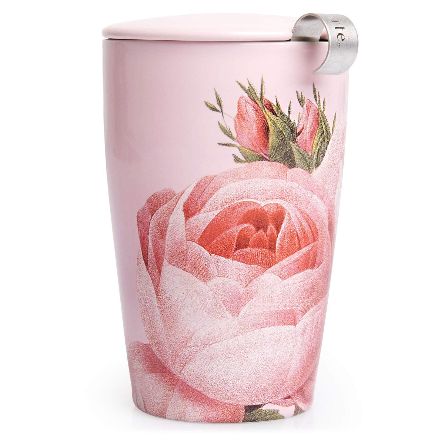 Double-layer ceramic tea cup, detachable stainless steel filter basket and lid. It can brew 12 ounces of loose tea leaves. It can be used in the dishwasher and microwave oven. It is a gift for mothers and an ideal choice when enjoying cherry blossoms.