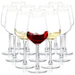 Eight-piece glass wine set, 12 ounces transparent red/brown style, long-handled wine glasses, suitable for parties, weddings and household use