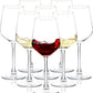 Eight-piece glass wine set, 12 ounces transparent red/brown style, long-handled wine glasses, suitable for parties, weddings and household use