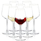 Eight-piece glass wine set, 12 ounces transparent red/brown style, long-handled wine glasses, suitable for parties, weddings and household use