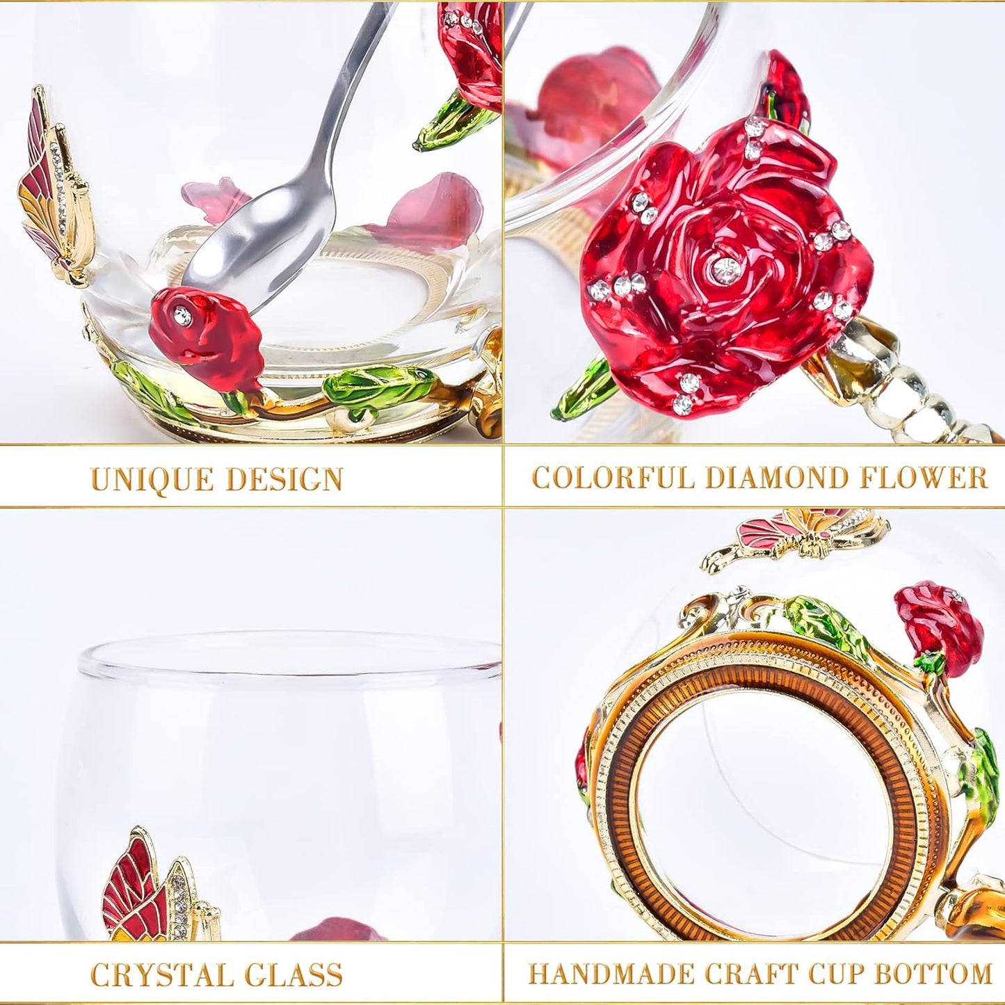 Gifts for Mother's Day - Women - Mother's Day Love Story Gift - Glass Coffee Glazed Mugs - Best Birthday and Valentine's Day Gifts - For Her Girlfriend - Wife - From Daughter or Son - Tea Cups - Contents of Christmas Stockings
