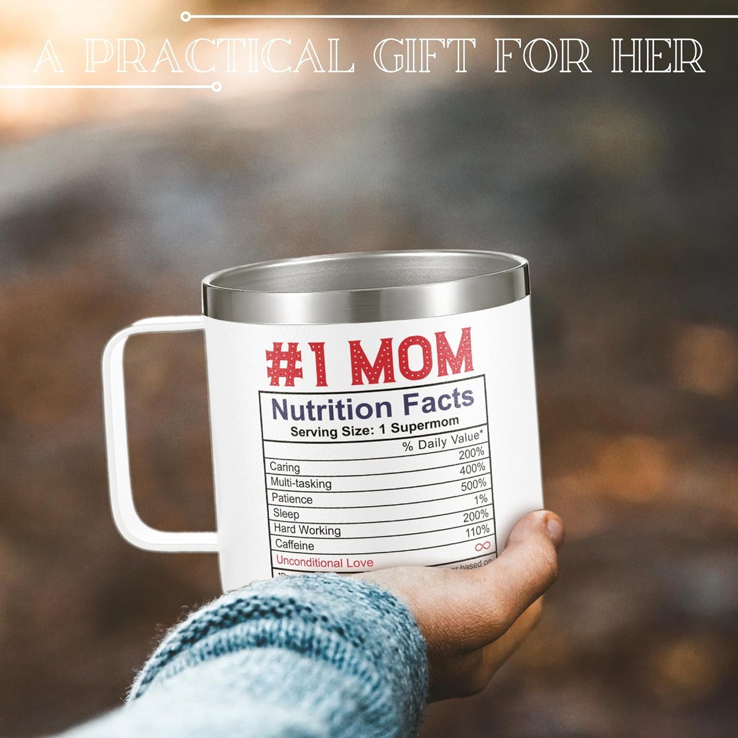 Gifts for Mom from Daughter Son - Mothers Day Gifts for Mom Wife - Birthday, Valentines, Mother's Day, Christmas Gift Ideas for Moms - Gift for Mama, Moms, Mother - 14 Oz White Coffee Mug