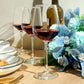 Eight-piece glass wine set, 12 ounces transparent red/brown style, long-handled wine glasses, suitable for parties, weddings and household use