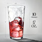 Glassware set, consisting of 10 glasses with a capacity of 17 ounces, suitable for water, juice, cocktails and iced tea.