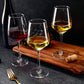 Eight-piece glass wine set, 12 ounces transparent red/brown style, long-handled wine glasses, suitable for parties, weddings and household use