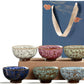 Chinese Ceramic Kung Fu Tea Set of 6, Japanese Tea Cup, Sake Cup,Sake Sets Ceramic Tea Cup, Ceramic Tea Set，Blue gift box packaging